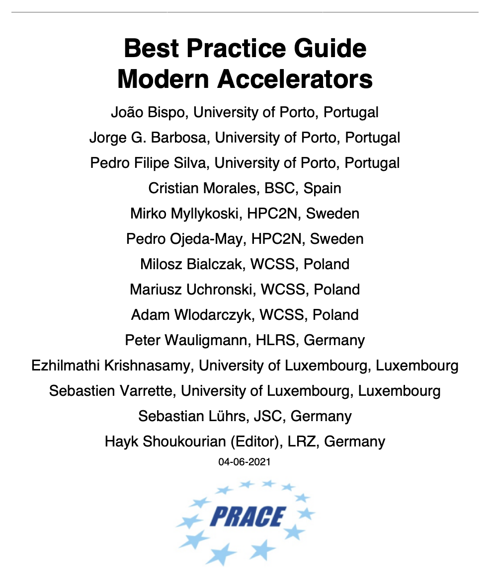PRACE Best Practice Guide on Modern Accelerators