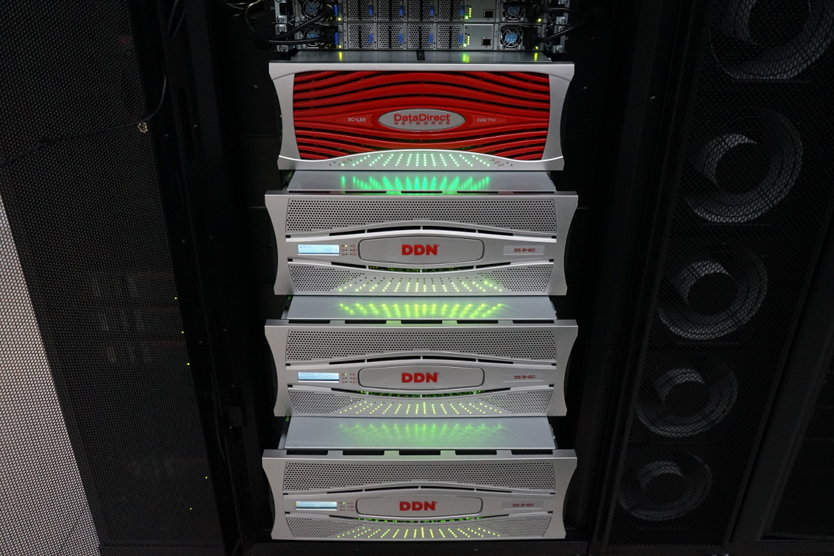 Iris HPC storage rack - front view